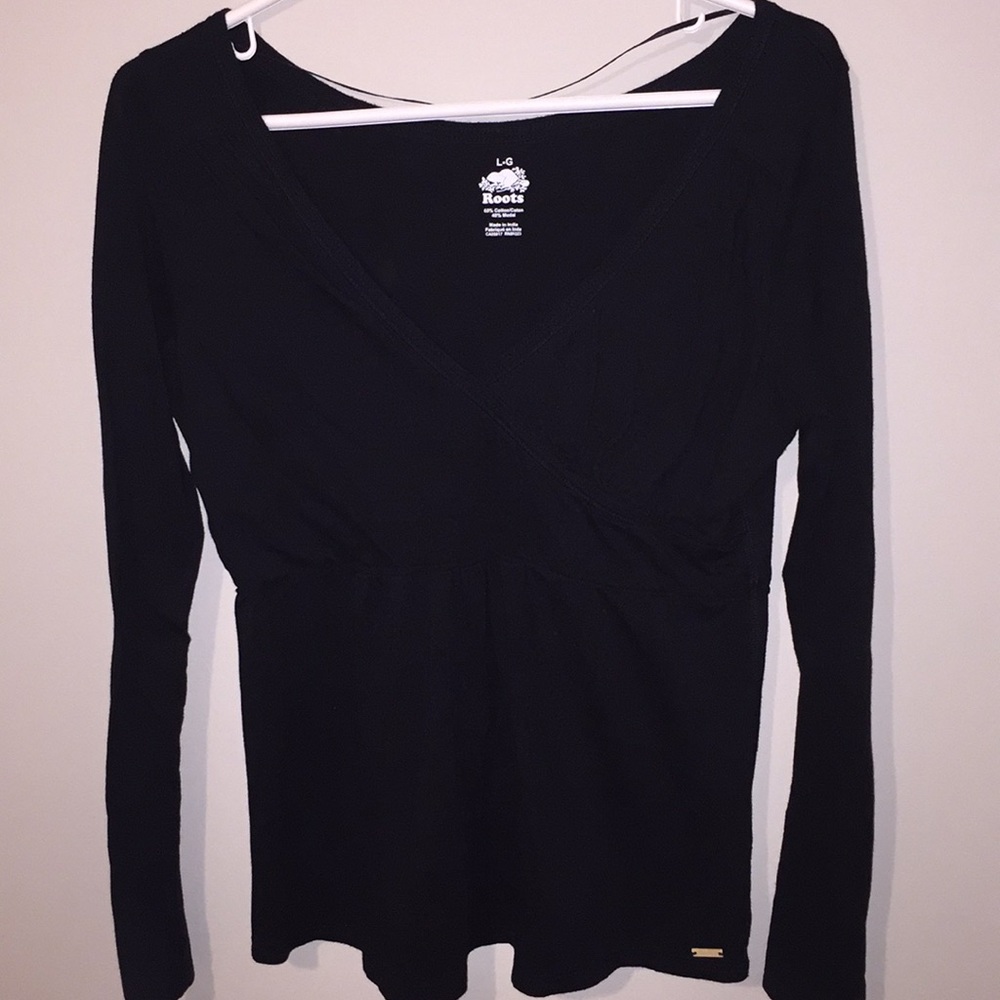 Roots Long Sleeve V Neck